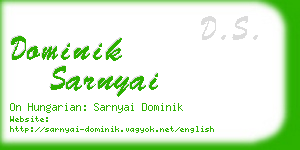 dominik sarnyai business card